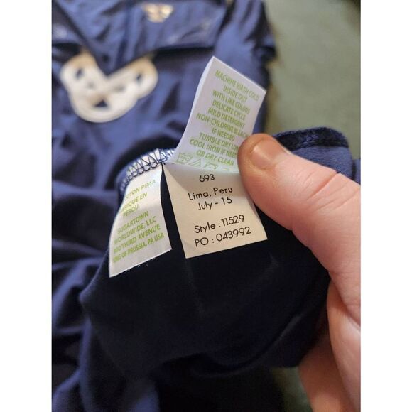 Lilly Pulitzer Womens Brewster Short Sleeve T-Shirt Dress In True Navy sz Small - Picture 7 of 7